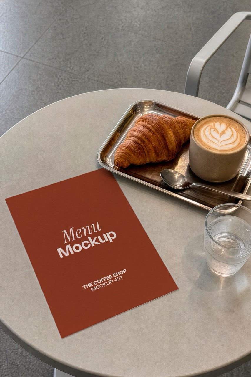 Menu Card Mockup PSD CS-10