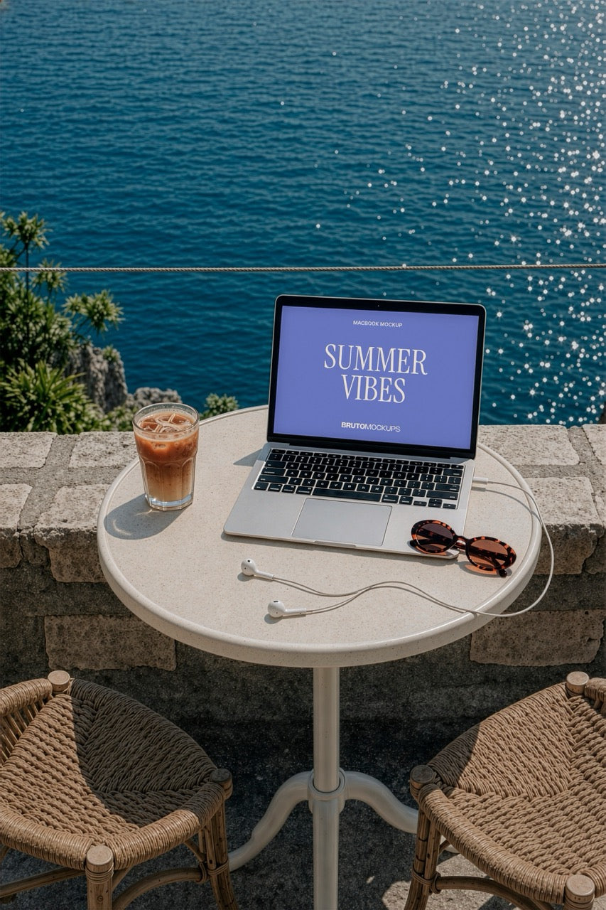 Balcony MacBook Mockup PSD SV-08