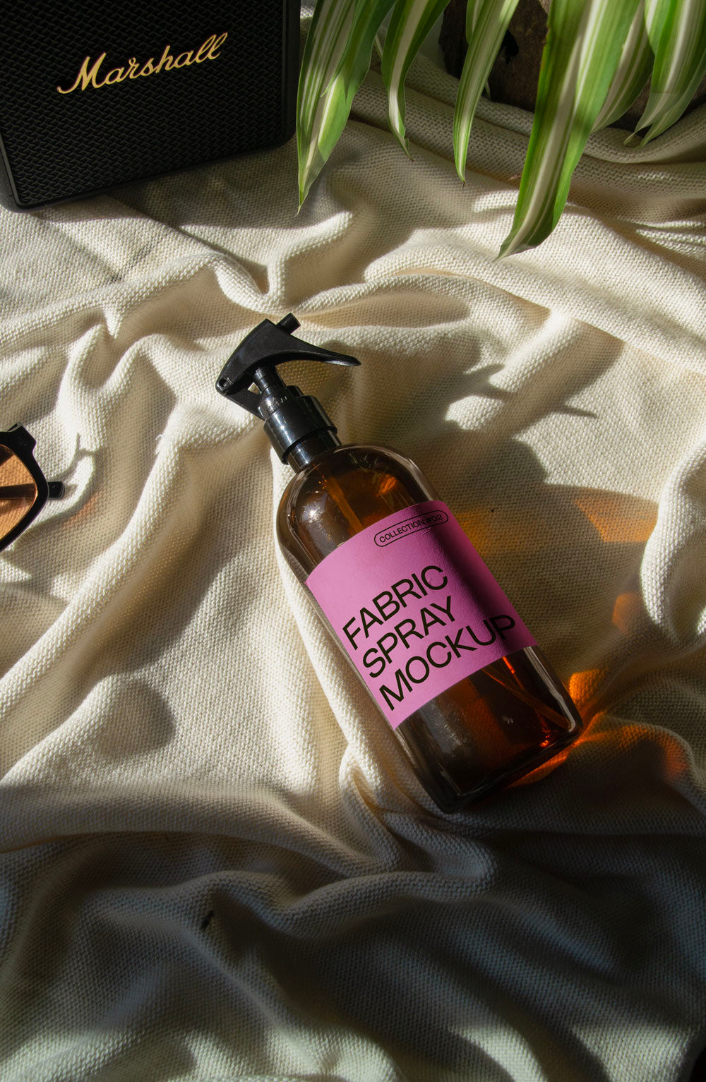 Fabric Spray Bottle Label Mockup DD-15 Mockup
