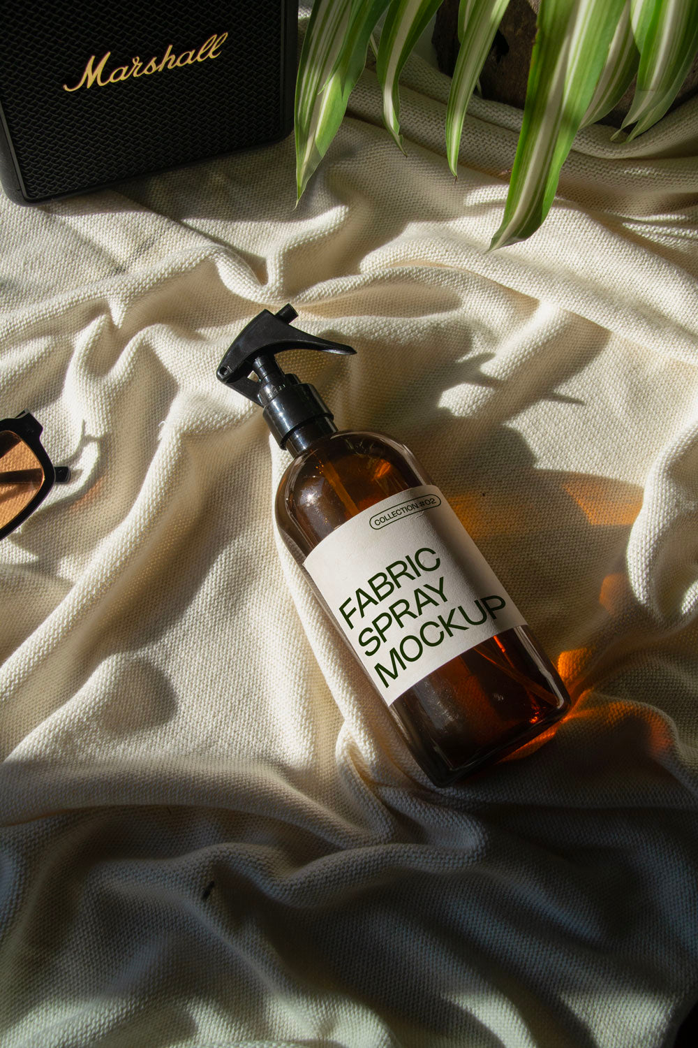Fabric Spray Bottle Label Mockup DD-15 Mockup